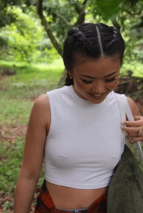Nice Asian Nymph Lulu Chu Gets Romped In The Woods