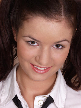 Lovely European college girl Jana Mrazkova uncovers her meaty arse and tiny' baps