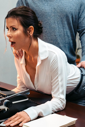 Buxom secretary Alexis Fawx has hardcore anal invasion fucky-fucky with her boss in his office