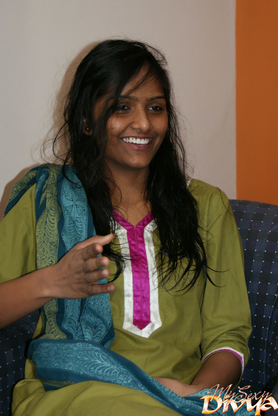 Indian divya slides off her shalwar suit to posture naked for the first-ever-ever time