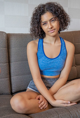 Gorgeous dark-hued Latina Dani Diaz getting finger ravaged & dicked in POV