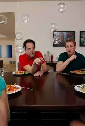 Little fucksluts Elsa Fantasy and Liza Rowe plumb each others dads in daughter-in-law interchange