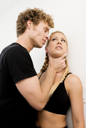 Cherie Deville's braids are in a ponytail, so she can't resist the temptation of a wild orgy