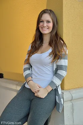 Summer's tight black-haired cooch gets exposed while she shows off her perfect legs and perfect tits up close