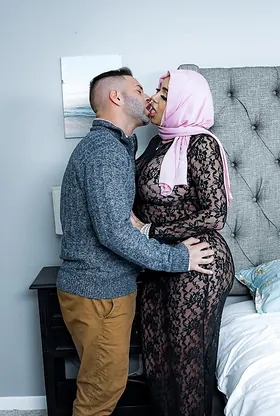 Zoey Foxx flaunts massive boobs while getting pounded hard in a veils