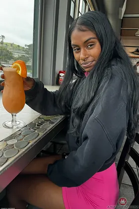 Fae Enjoy Porno: Petite African Stepsis Fae Love Performs Beach Fun with ATK Petites