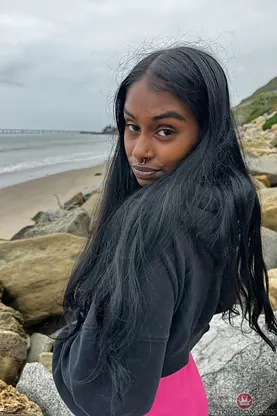 Fae Enjoy Porno: Petite African Stepsis Fae Love Performs Beach Fun with ATK Petites