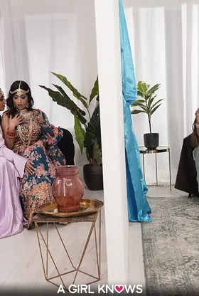 Marina Maya, Yasmina Khan & Aaliyah Yasin in a wild Indian threesome with insatiable lesbian eating