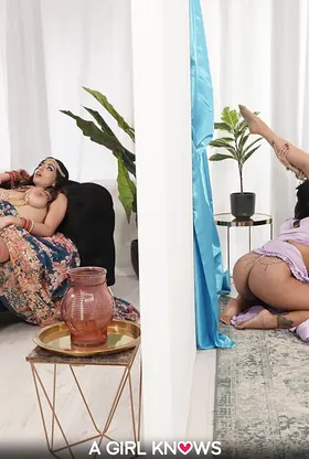 Marina Maya, Yasmina Khan & Aaliyah Yasin in a wild Indian threesome with insatiable lesbian eating