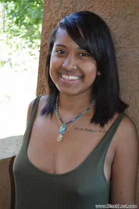 Diana Braset's perfect ebony pussy uncovers in a hot outdoor terrace session