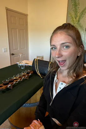 Macy Meadows spreads her petite body in public & gets her pussy pounded