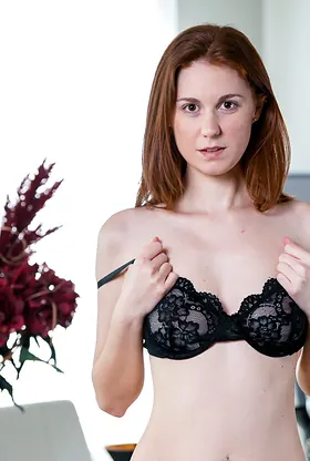Ellie Murphy deepthroats and rails on a massive redhead's shaft in POV