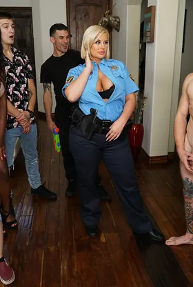 Julie Cash gets her pussy drilled by a police officer with a massive phat ass