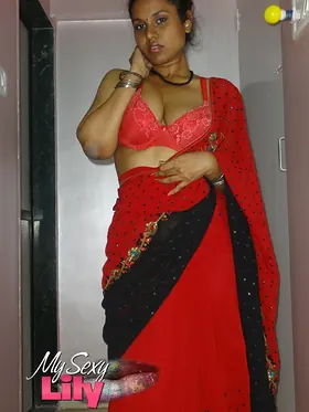 Lily Singh's Indian Solo in Scarlet Sari: Uncovers Her Natural Melons