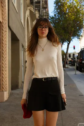 Watch Marie Boitte tease and pose in sexy undies with glasses on!