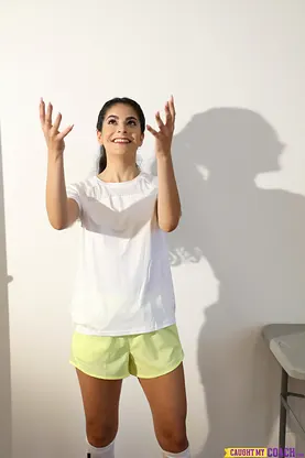 Petite soccer player Angel Gostosa gets wild with a hung coach in a wild creampie ride