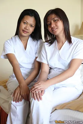 Filipina hotties Joanna and Fun share a steamy POV session of spreading, pinay and hairy pussy action