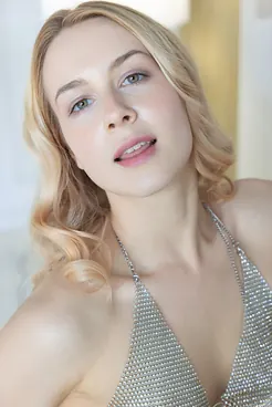 Petite blonde Alecia Fox gets up close and personal with her pussy